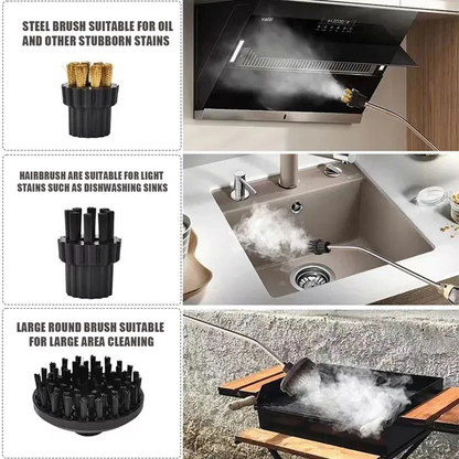 2500W High Pressure Steam Cleaner with Heat Resistant Gloves and Multiple Cleaning Nozzles