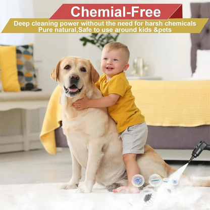 2500W High Pressure Steam Cleaner with Heat Resistant Gloves and Multiple Cleaning Nozzles