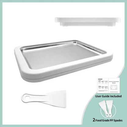 Manual Ice Cream Rolling Plate with Stainless Steel Surface