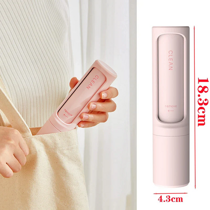 Reusable Lint Roller with Inbuilt Pet Hair Remover Brush