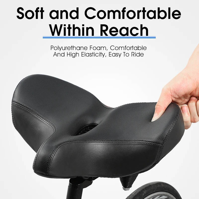 Memory Foam Bike Saddle with Ventilation for Long Rides
