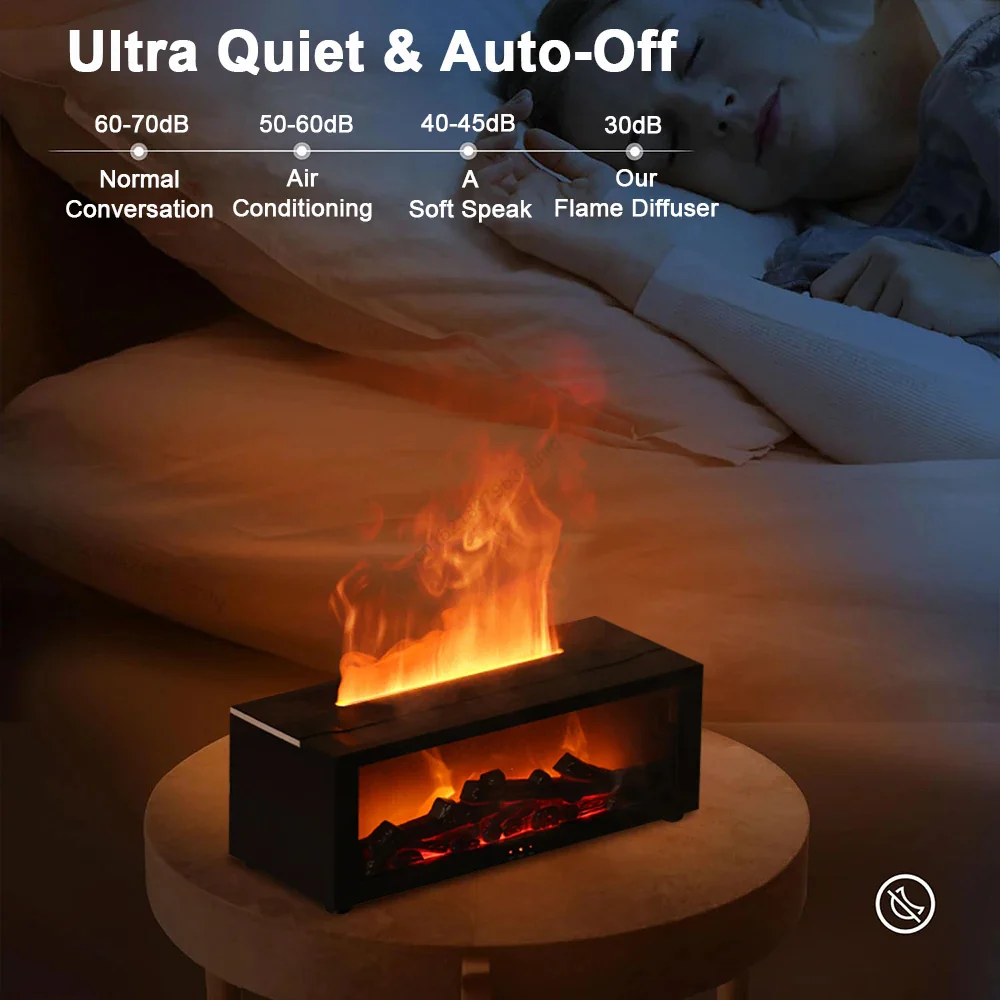 Air Humidifier and Air Purifier with Aromatherapy Flame Effect
