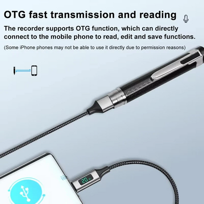 Compact Digital Voice Recorder & MP3 Player with Clear WAV Recording
