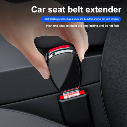 Seat Belt Extender with One Click Release and Metal Locking Tongue, 2 Pack