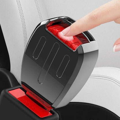 Seat Belt Extender with One Click Release and Metal Locking Tongue, 2 Pack