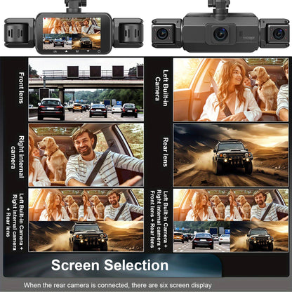 Four Camera Car Dash Cam with Night Vision and App Control