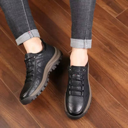 Mens Lace Up Outdoor Shoes with a Three Layer Rubber Sole, Reinforced Toe Cap and Padded EVA Midsole in Black or Brown