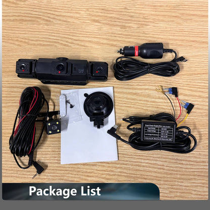 Four Camera Car Dash Cam with Night Vision and App Control