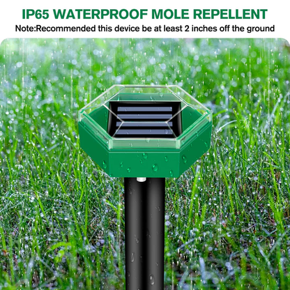 Solar Stake Repellers Pack of 4 with Sonic Pulses for Lawns Gardens and Flower Beds