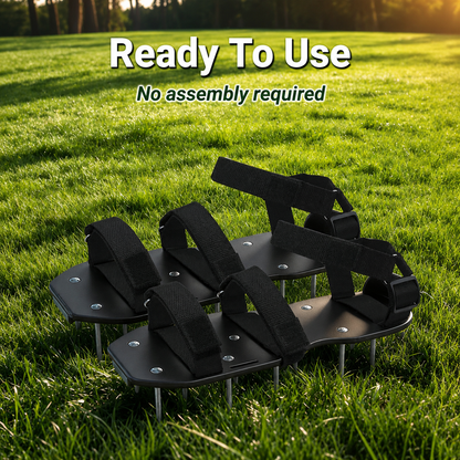 Spike Sole Grass Aerating Sandals with Adjustable Hook and Loop Fastening
