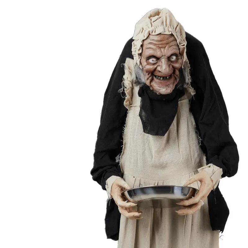 Animated Halloween Yard Figure with Motion Sensors and LED Eyes, 5ft Tall