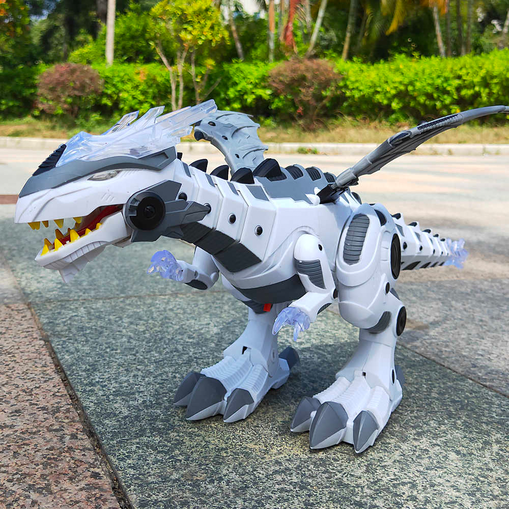 Dragon Toy That Walks Flaps Its Wings and Sprays Water Mist in White Or Green