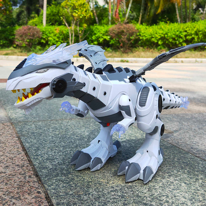 Dragon Toy That Walks Flaps Its Wings and Sprays Water Mist in White Or Green