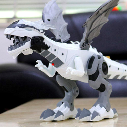 Dragon Toy That Walks Flaps Its Wings and Sprays Water Mist in White Or Green