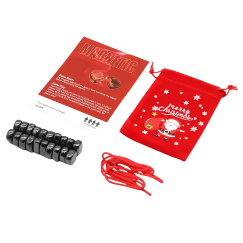 Magnetic Placement Strategy Game with Adjustable Rope Boundary and Storage Bag