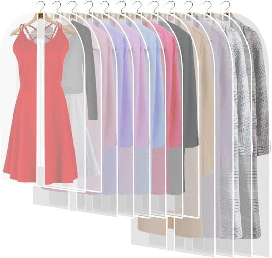 Garment Bag for Long Dresses with Stainless Steel Zipper and Dual Handles, 71 Inches