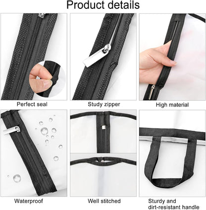 Garment Bag for Long Dresses with Stainless Steel Zipper and Dual Handles, 71 Inches