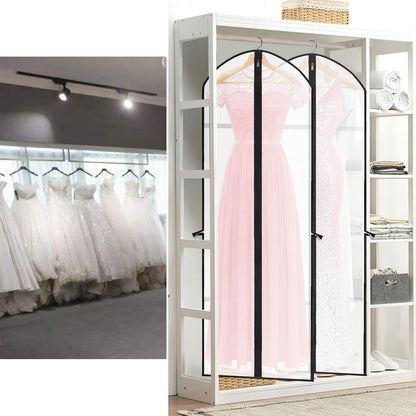 Garment Bag for Long Dresses with Stainless Steel Zipper and Dual Handles, 71 Inches