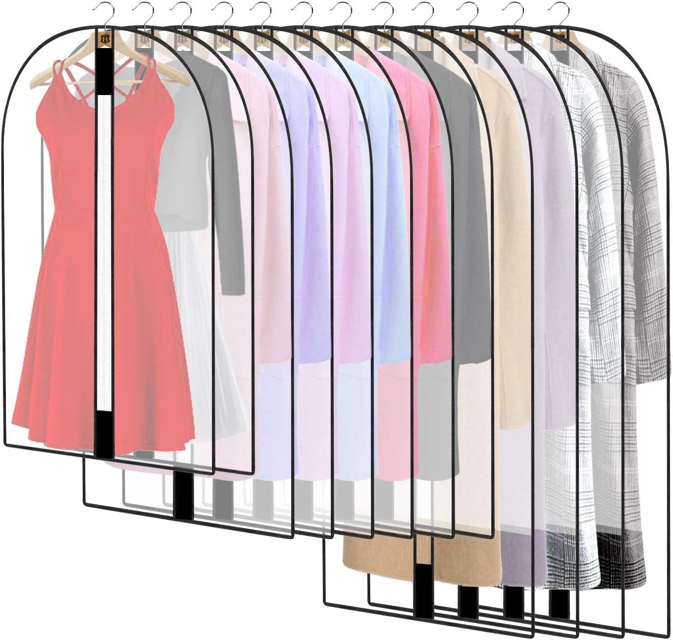 Garment Bag for Long Dresses with Stainless Steel Zipper and Dual Handles, 71 Inches