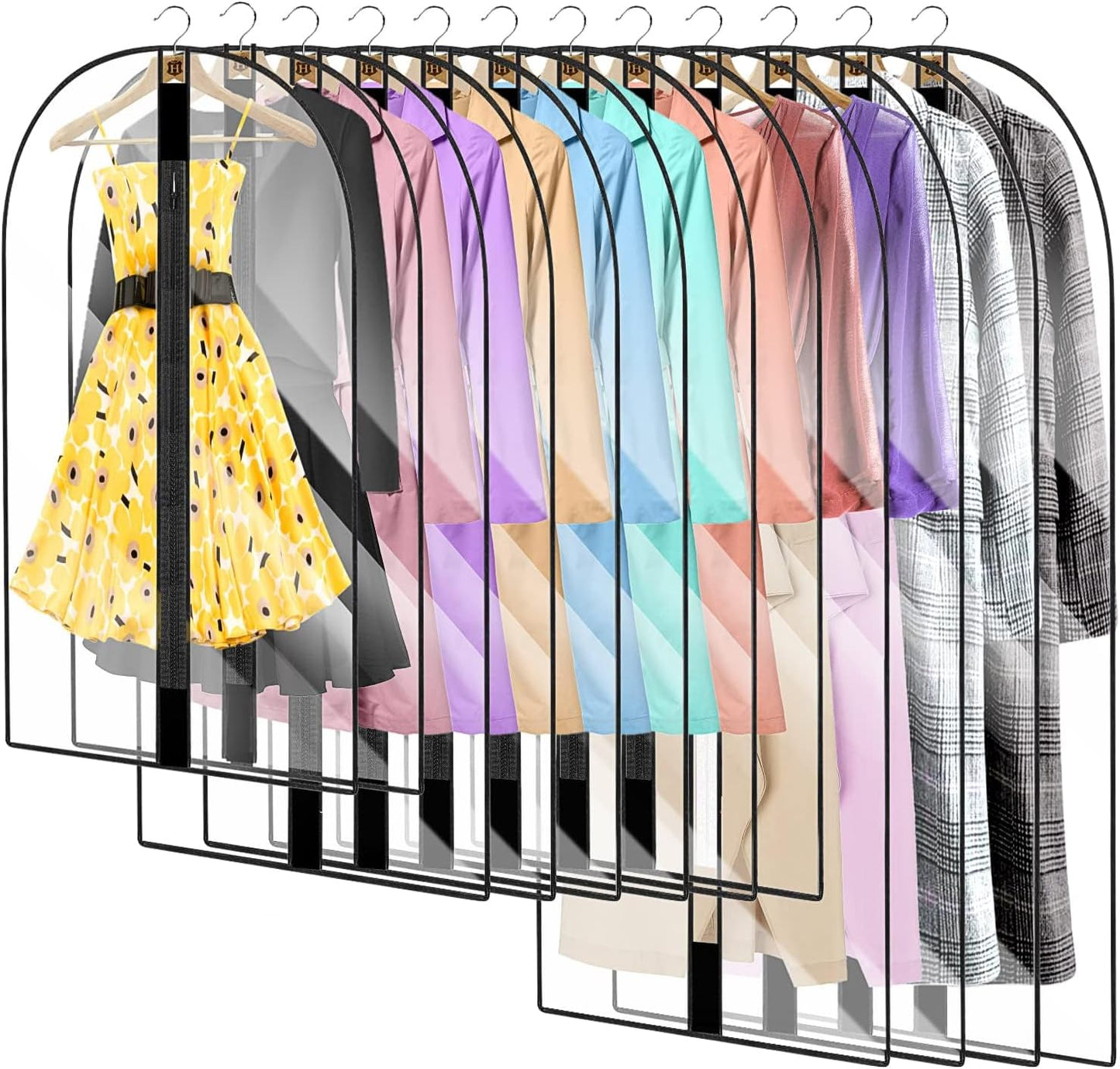 Garment Bag for Long Dresses with Stainless Steel Zipper and Dual Handles, 71 Inches
