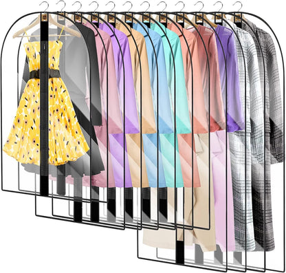 Garment Bag for Long Dresses with Stainless Steel Zipper and Dual Handles, 71 Inches