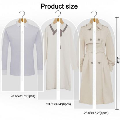 Garment Bag for Long Dresses with Stainless Steel Zipper and Dual Handles, 71 Inches