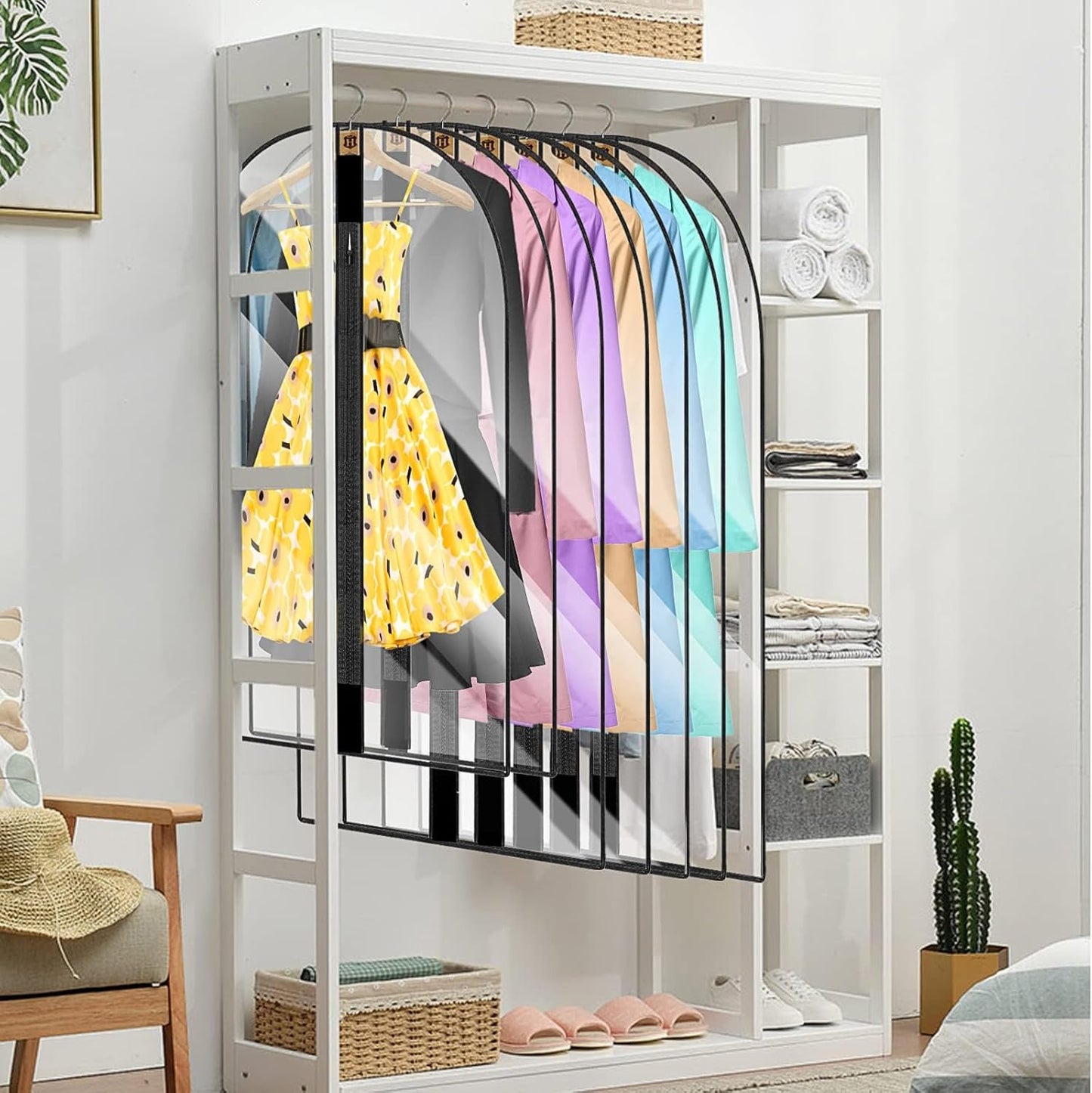 Garment Bag for Long Dresses with Stainless Steel Zipper and Dual Handles, 71 Inches