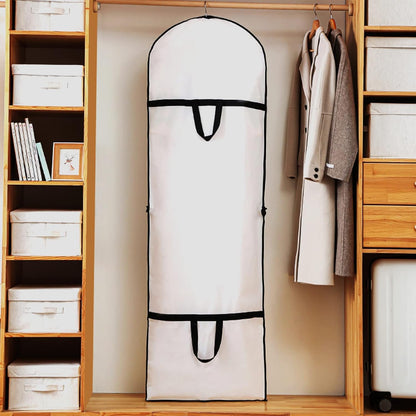 Garment Bag for Long Dresses with Stainless Steel Zipper and Dual Handles, 71 Inches