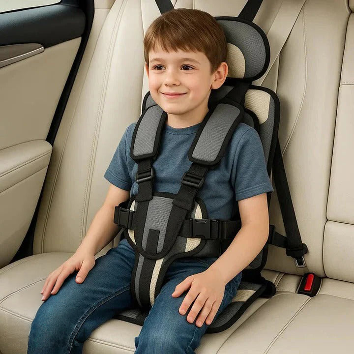 Portable Child Travel Seat and Safety Harness for Secure Vehicle Use