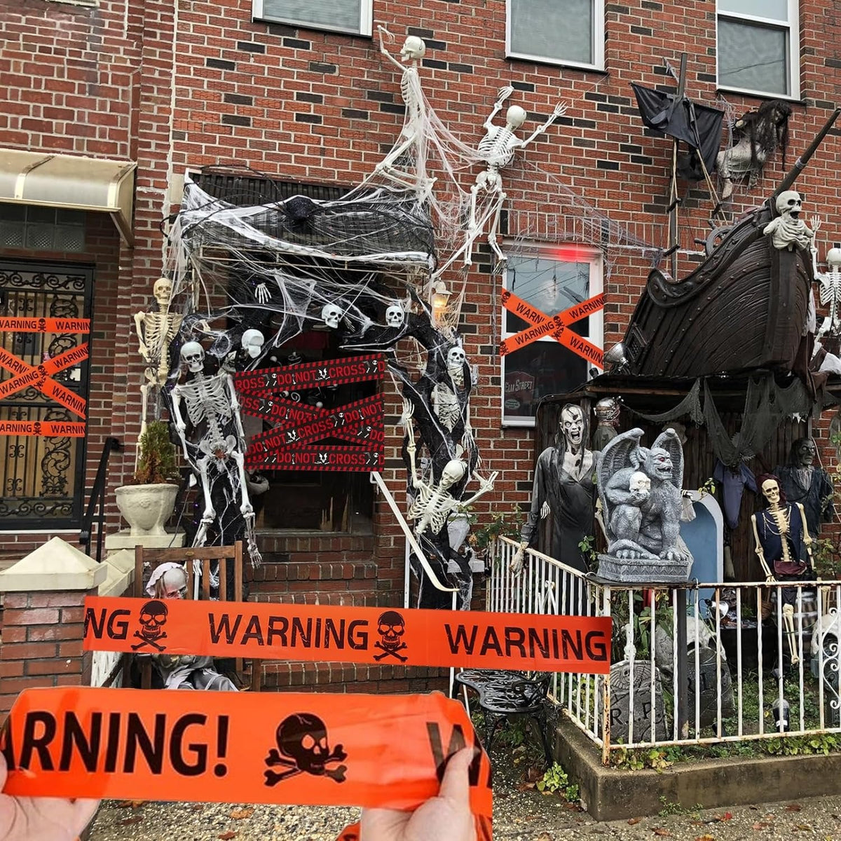 Halloween Warning Caution Tape Decoration Two Rolls