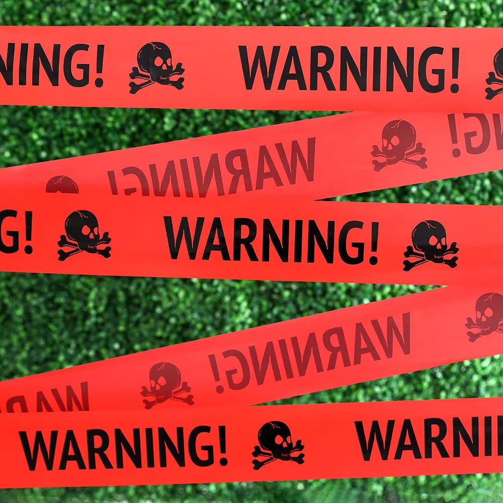 Halloween Warning Caution Tape Decoration Two Rolls