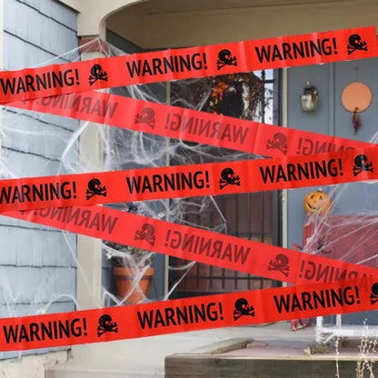 Halloween Warning Caution Tape Decoration Two Rolls