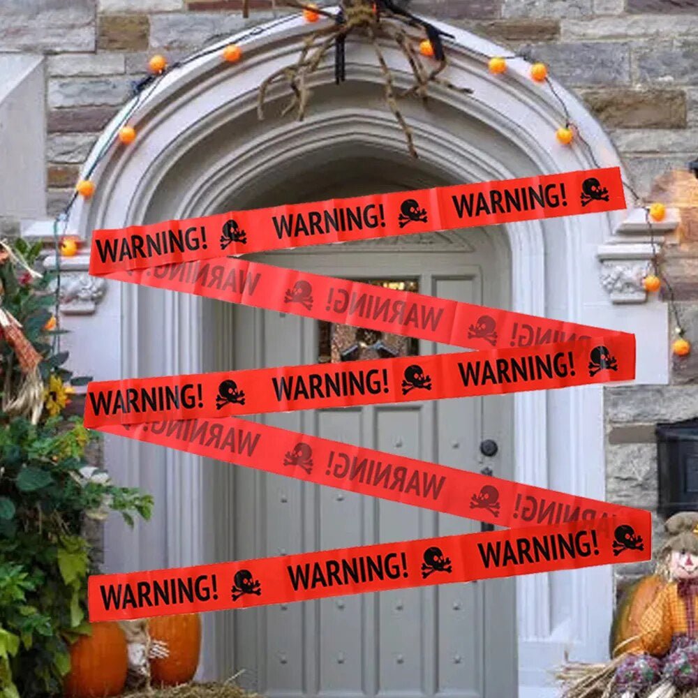 Halloween Warning Caution Tape Decoration Two Rolls