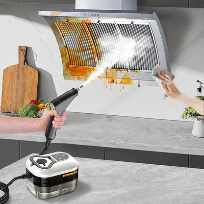 2500W High Pressure Steam Cleaner with Heat Resistant Gloves and Multiple Cleaning Nozzles
