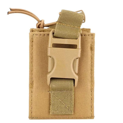 Durable 600D MOLLE Radio Holder Tactical Waist Carry Walkie Talkie Pouch