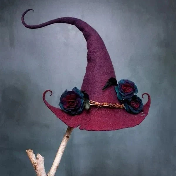 Classic Felt Witch Hats for Halloween Parties & Costumes