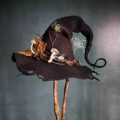 Classic Felt Witch Hats for Halloween Parties & Costumes