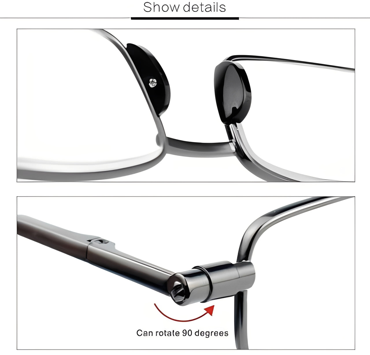 Lightweight Folding Reading Glasses with Compact Design