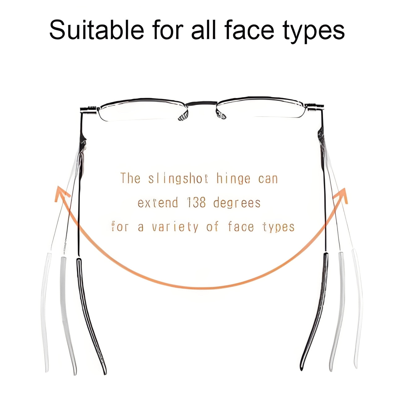 Lightweight Folding Reading Glasses with Compact Design