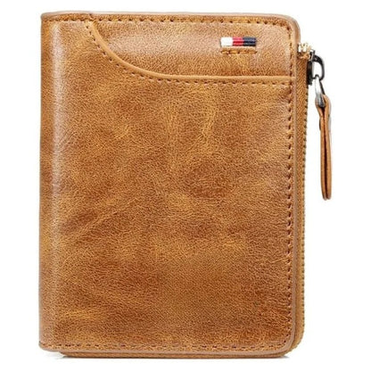 RFID Blocking Zipper Wallet for Men with Multi Card Holder Design