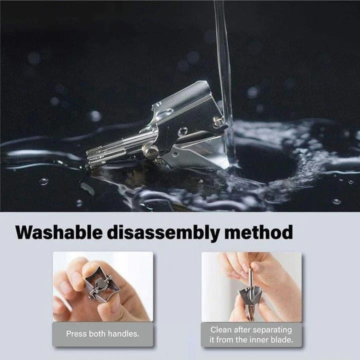 Precision Stainless Steel Nose Hair Trimmer for Gentle Grooming
