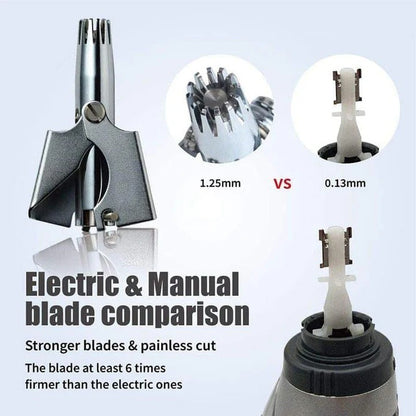 Precision Stainless Steel Nose Hair Trimmer for Gentle Grooming
