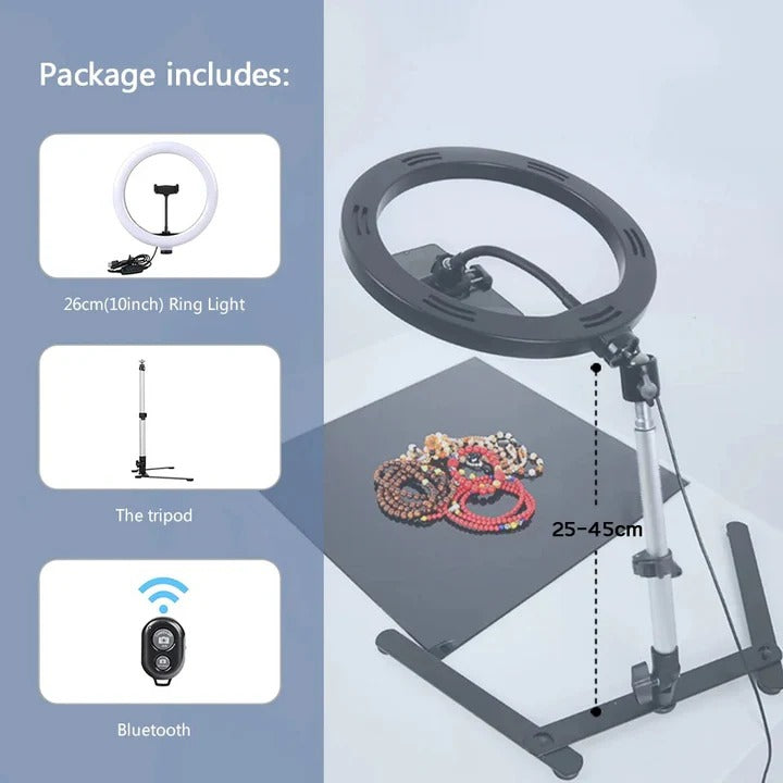 LED Ring Light Tripod Set for Photography and Video Recording