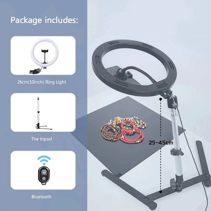 LED Ring Light Tripod Set for Photography and Video Recording