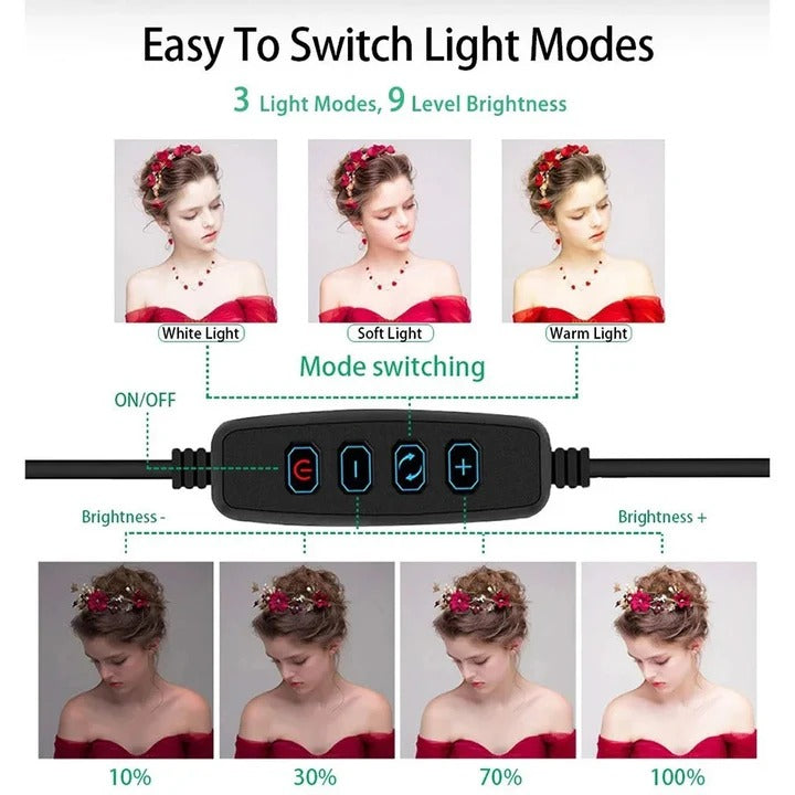 LED Ring Light Tripod Set for Photography and Video Recording