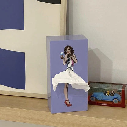 Creative Flying Skirt Tissue Holder for Living Room and Office
