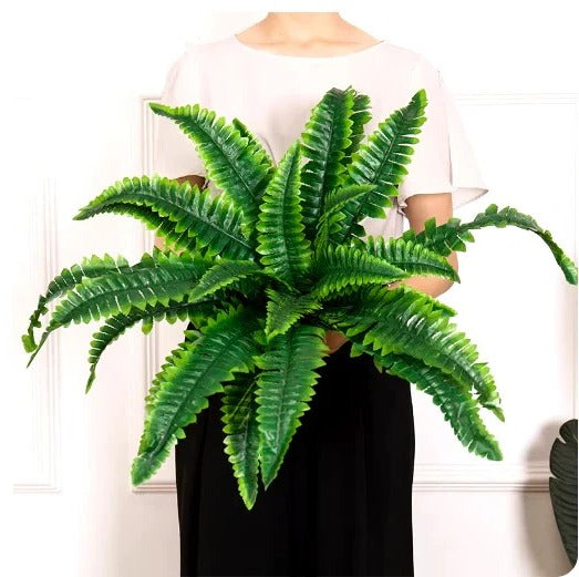 Decorative Artificial Boston Fern for Porch and Balcony Display