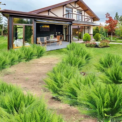 Decorative Artificial Boston Fern for Porch and Balcony Display