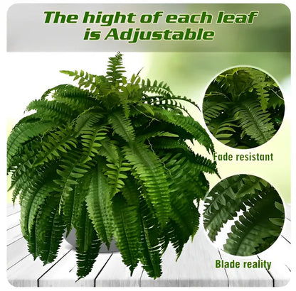 Decorative Artificial Boston Fern for Porch and Balcony Display