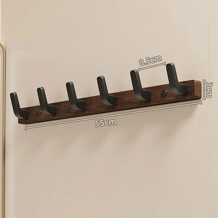 Decorative Wall-Mounted Wood and Metal Coat Organizer